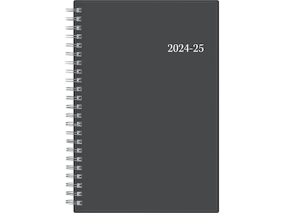 2024-2025 Blue Sky Collegiate 5 x 8 Academic Weekly & Monthly Planner, Plastic Cover, Gray (100139