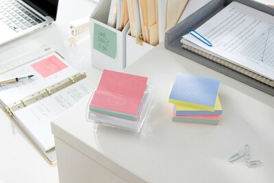 Post-it Pop Up Sticky Notes, 3 x 3 in., 12 Pads, 100 Sheets/Pad, The Original Post-it Note, Alternating Pastel Colors
