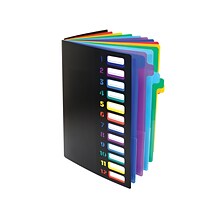 Better Office 24-Pocket Expanding File Folder, Black (59601)