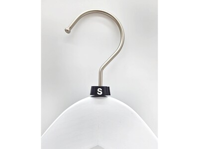 National Hanger Plastic Size S Marker, Black/White, 25/Pack (SM25SBW)