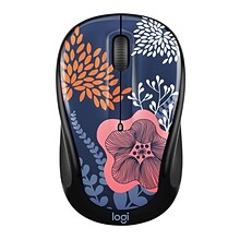 Logitech M317 Design Collection Limited Edition Forest Floral Wireless Ambidextrous Optical USB Mous