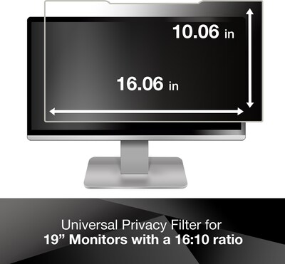 3M Privacy Filter for 19 Widescreen Monitor, 16:10 Aspect Ratio (PF190W1B)