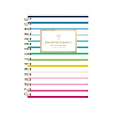 2024-2025 AT-A-GLANCE Simplified by Emily Ley Happy Stripe 5.5 x 8.5 Academic Weekly & Monthly Pla