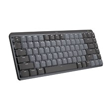 Logitech MX Mechanical Mini Illuminated Wireless Ergonomic Keyboard, Black/Gray (920-010552)