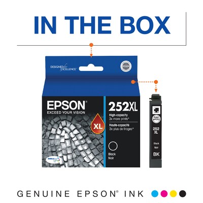 Epson T252XL Black High Yield Ink Cartridge   (EPST252XL120S)