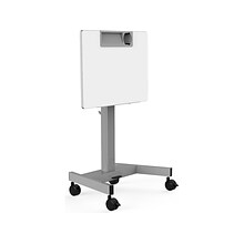 Luxor 27.5W Pneumatic Adjustable-Height Flip-Top Student/Nesting Desk, Medium Gray/Light Gray (STUD