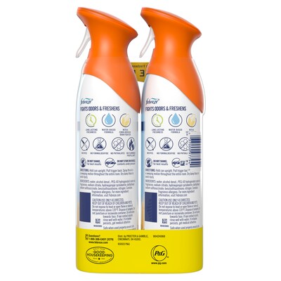 Febreze Odor-Fighting Air Freshener Spray, Hawaiian Aloha Scent, 8.8 oz., 2/Pack (97794)