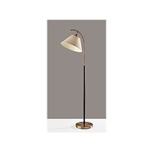 Adesso Jerome 61.5 Antique Brass Floor Lamp with Trapezoid Shade (1613-21)