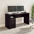 Bush Furniture Cabot 60W Computer Desk with Drawers, Espresso Oak (WC31860)