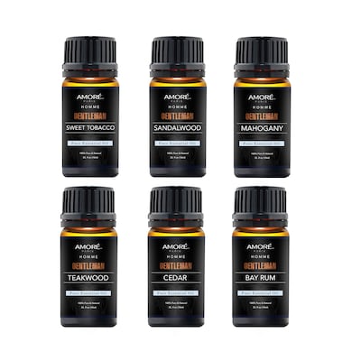 Extreme Fit Gentlemens Handheld Essential Oil, Assorted Scents, 10ml, 6/Set (AM-6ANKEOS)