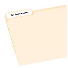 Avery EcoFriendly Laser/Inkjet File Folder Labels, 2/3 x 3 7/16, White, 30 Labels/Sheet, 50 Sheets