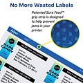 Avery Print-to-the-Edge Color Laser Shipping Labels, 2 x 3-3/4, White, 8 Labels/Sheet, 25 Sheets/P