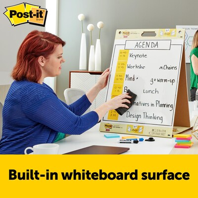 Post-it Super Sticky Tabletop Easel Pad, 20" x 23", 20 Sheets/Pad (563DE)