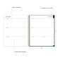 2024-2025 Blue Sky Greta 8.5" x 11" Academic Weekly & Monthly Planner, Plastic Cover, Green (136479-A25)