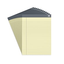 TRU RED™ Notepads, 8.5 x 11.75, Narrow Ruled, Canary, 50 Sheets/Pad, 12 Pads/Pack (TR57368)