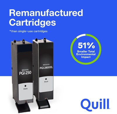 Quill Brand® Remanufactured Black High Yield Ink Cartridge Replacement for Canon PG-240XL (5206B001) (Lifetime Warranty)