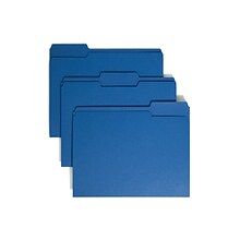 Smead File Folder, 1/3-Cut Tab, Letter Size, Navy, 100/Box (13193)