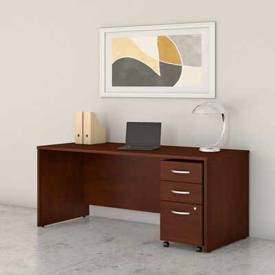 Bush Business Furniture Studio C 72W Office Desk with Mobile File Cabinet, Hansen Cherry (STC013HCS