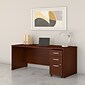 Bush Business Furniture Studio C 72"W Office Desk with Mobile File Cabinet, Hansen Cherry (STC013HCSU)
