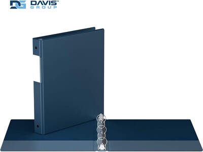 Davis Group Premium Economy 1 3-Ring Non-View Binders, Navy Blue, 6/Pack (2311-72-06)