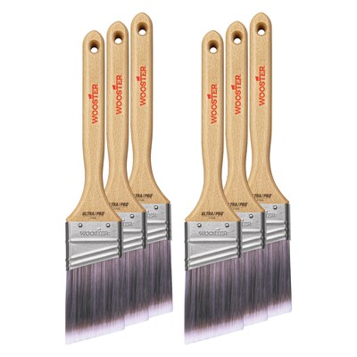 Wooster Brush ULTRA/PRO Firm 2 Nylon/Polyester Angle Brush, 6/Box (0041740020)