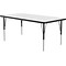 Correll Rectangular Activity Table, 48 x 30, Height-Adjustable, Frosty White/Black (A3048DE-REC-80