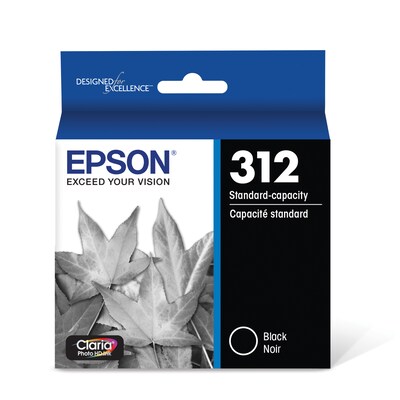 Epson T312 Black Ink Cartridge, Standard Yield
