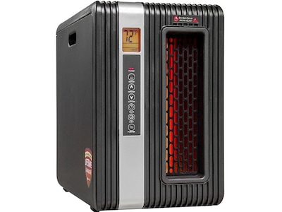 GreenTech Environmental pureHeat 1500-Watt 5000 BTU Infrared Electric Heater and Air Purifier, Black