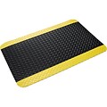 Crown Mats Workers-Delight Deck Plate Supreme Anti-Fatigue Mat, 36 x 60, Black/Yellow (WD 1235YB)