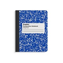 Staples® Composition Notebook, 7.5 x 9.75, College Ruled, 100 Sheets, Blue (ST55067)