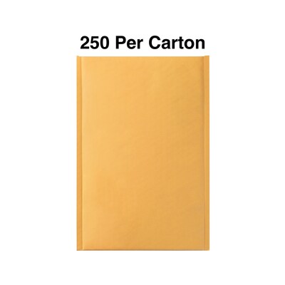 Coastwide Professional™ 6.75" x 9" Self-Sealing Bubble Mailer, #0, Kraft, 250/Pack (CW56637B)