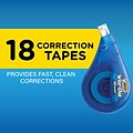 BIC Wite-Out EZ Correct Correction Tape, White, 18/Pack (WOTAP18-WHI)