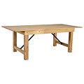 Flash Furniture HERCULES 84 Folding Farm Table, Light Natural (XAF84X40LN)