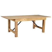 Flash Furniture HERCULES 84 Folding Farm Table, Light Natural (XAF84X40LN)