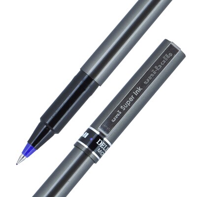 uniball Deluxe Rollerball Pen, Micro Point, 0.5mm, Blue Ink (60027)