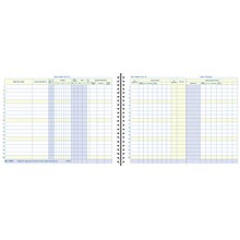 TOPS™ Payroll Record Book, Weekly, 8 1/2 x 11, Blue (AFR50)