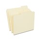Quill Brand® 2-Ply File Folders, Assorted Tabs, 1/3-Cut , Letter Size, Manila, 100 BX (750137)