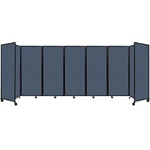 Versare The Room Divider 360 Freestanding Folding Portable Partition, 82H x 234W, Ocean Fabric (11