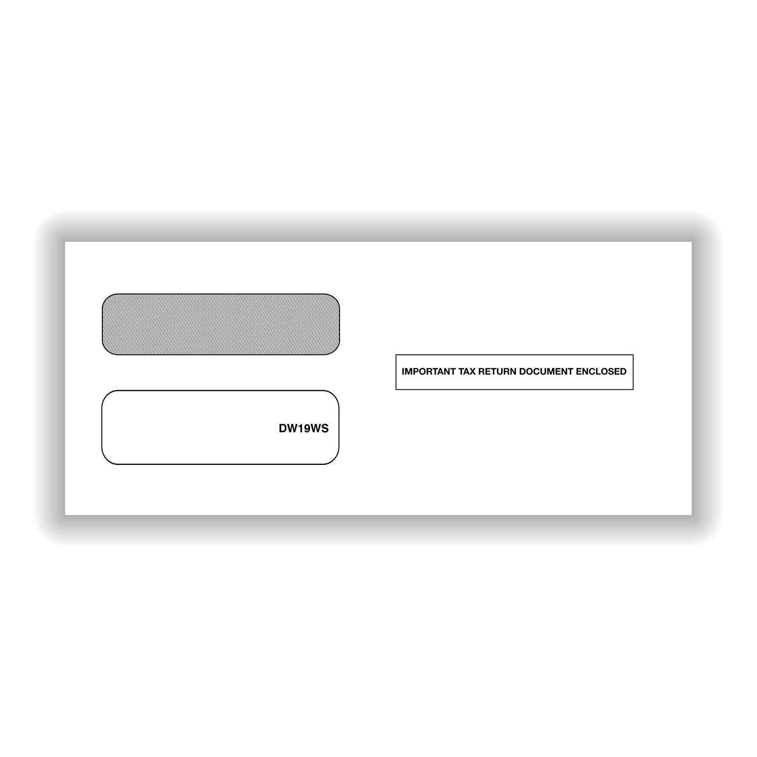 ComplyRight Self Seal Security Tinted Double-Window Tax Envelopes, 3 7/8 x 8 3/8, 50/Pack (DW19WS50)