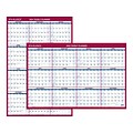 2024 AT-A-GLANCE 36 x 24 Yearly Wet-Erase Wall Calendar, Reversible, Red/Blue (PM26-28-24)