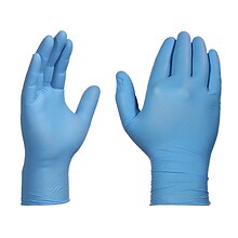 Extreme Fit Powder Free Blue Nitrile Gloves, Large, 100/Pack (EF-NGLV-L)