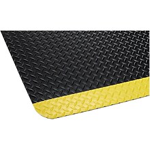 Crown Mats Industrial Deck Plate Anti-Fatigue Mat, 24 x 36, Black/Yellow (CD 0023YB)