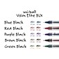 uni-ball Vision Elite Rollerball Pens, Bold Point, Blue/Black Ink, 4/Pack (67182)