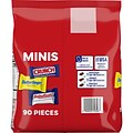 Ferrero Butterfinger, CRUNCH, and Baby Ruth Assorted Minis Candy Bars, 90ct, 32.4oz