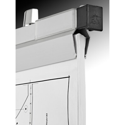 AdirOffice Hanging Blueprint Clamp Holder, 26", Silver Aluminum, 12/Pack (ADI6026-2)
