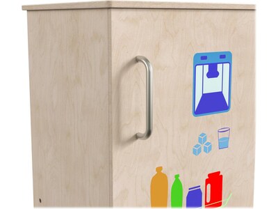 Flash Furniture Bright Beginnings Children's Kitchen Refrigerator with Integrated Storage (MK-ME03508-GG)