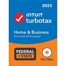 TurboTax Home & Business 2023 Federal + State for 1 User, Windows/Mac, CD/DVD (5102382)