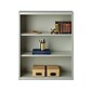 Hirsh HL8000 Series 42"H 3-Shelf Bookcase with Adjustable Shelves, Light Gray Steel (21991)