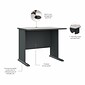 Bush Business Furniture Cubix 36"W Desk, Slate/White Spectrum (WC8436A)