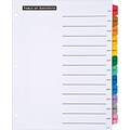 Office Essentials Table n Tabs Paper Dividers, Jan-Dec Tabs, Multicolor (11679)